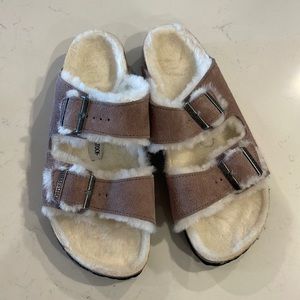 Arizona Shearling suede leather Birkenstocks NWT